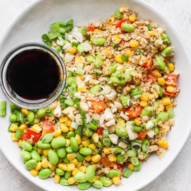 Cauliflower Fried Rice (veggie-packed!) - Fit Foodie Finds