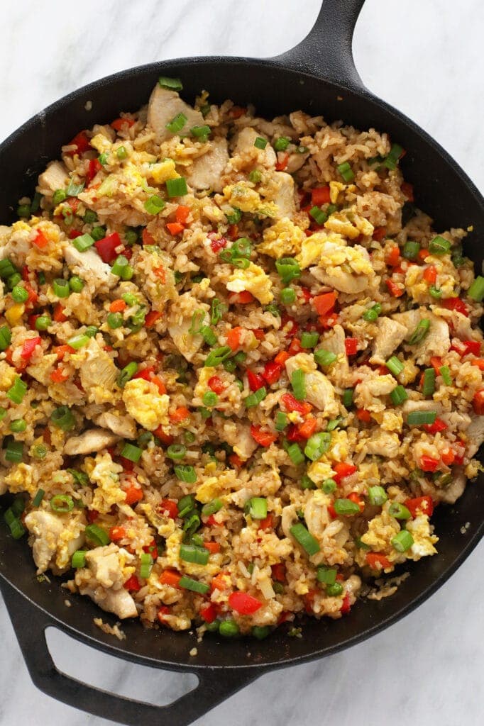 Easy Chicken Fried Rice (Favorite Fried Rice Recipe!) - Fit Foodie Finds