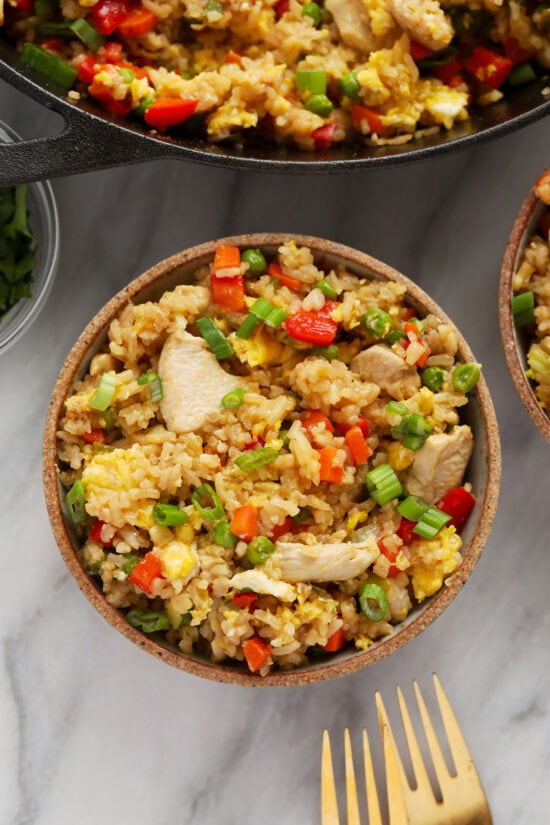 Easy Chicken Fried Rice (Favorite Fried Rice Recipe!) - Fit Foodie Finds