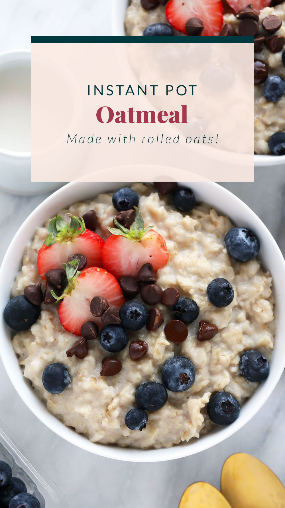 Instant Pot Oatmeal (with rolled oats) - Fit Foodie Finds