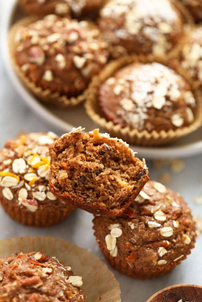 Baked morning glory muffins. 