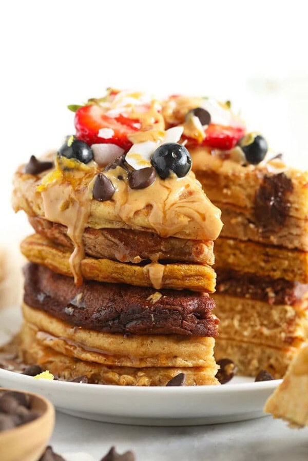 healthy pancake stack