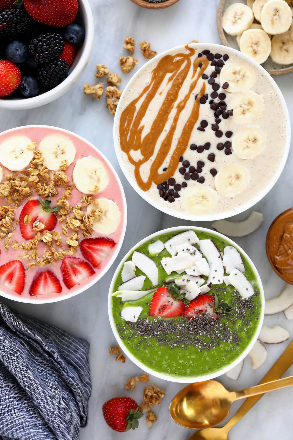 Smoothie Bowl (3 Ways) Fit Foodie Finds