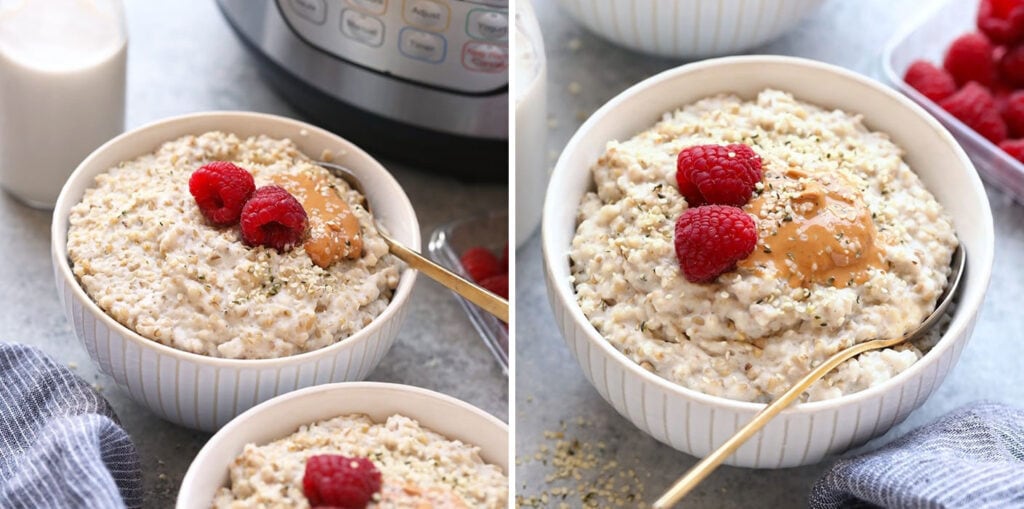 Instant Pot Oatmeal (with rolled oats) - Fit Foodie Finds