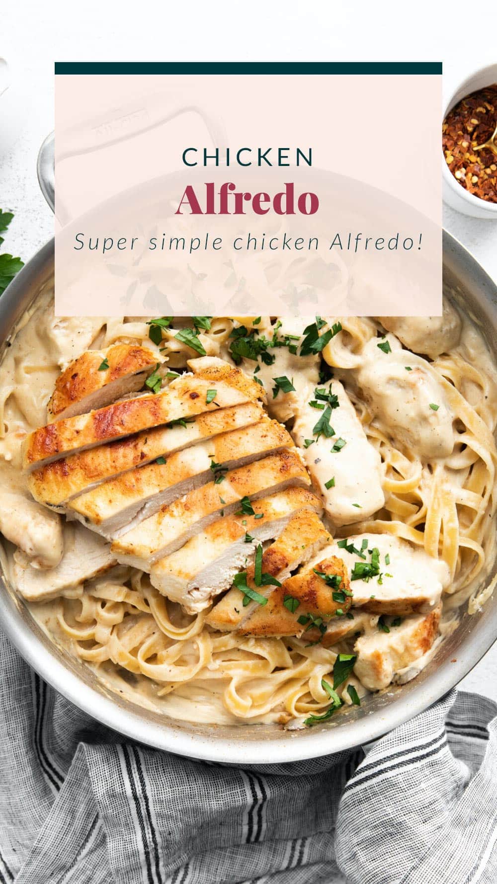 Easy Chicken Alfredo (healthy swaps!) - Fit Foodie Finds