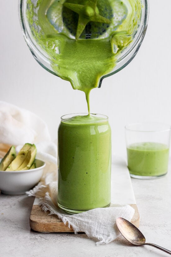 Delicious Avocado Smoothie (4 ingredients!) - Fit Foodie Finds