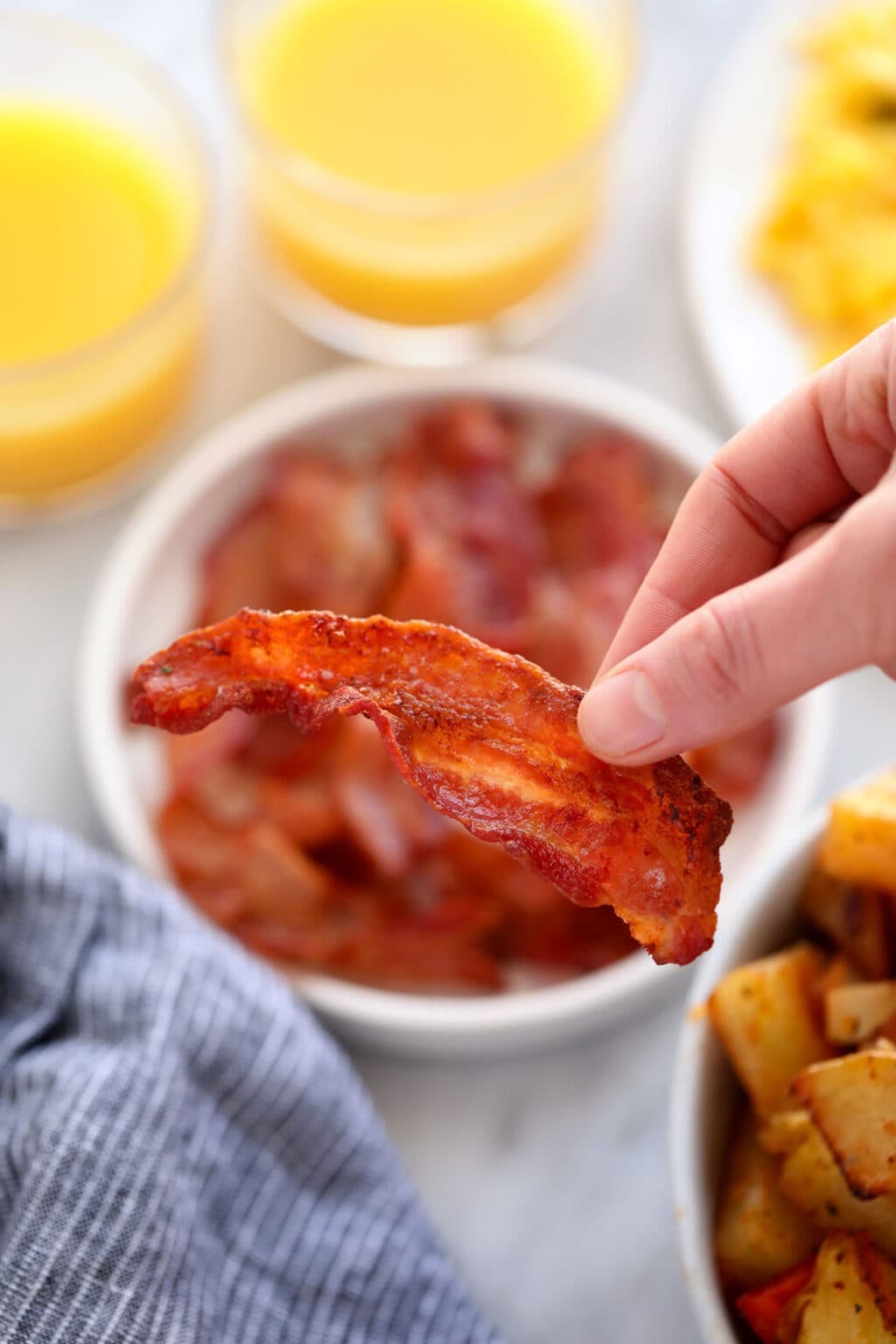 Crispy Air Fryer Bacon (perfectly cooked!) - Fit Foodie Finds