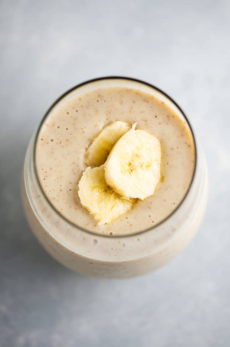 Easy Banana Smoothie (11g of protein!) - Fit Foodie Finds