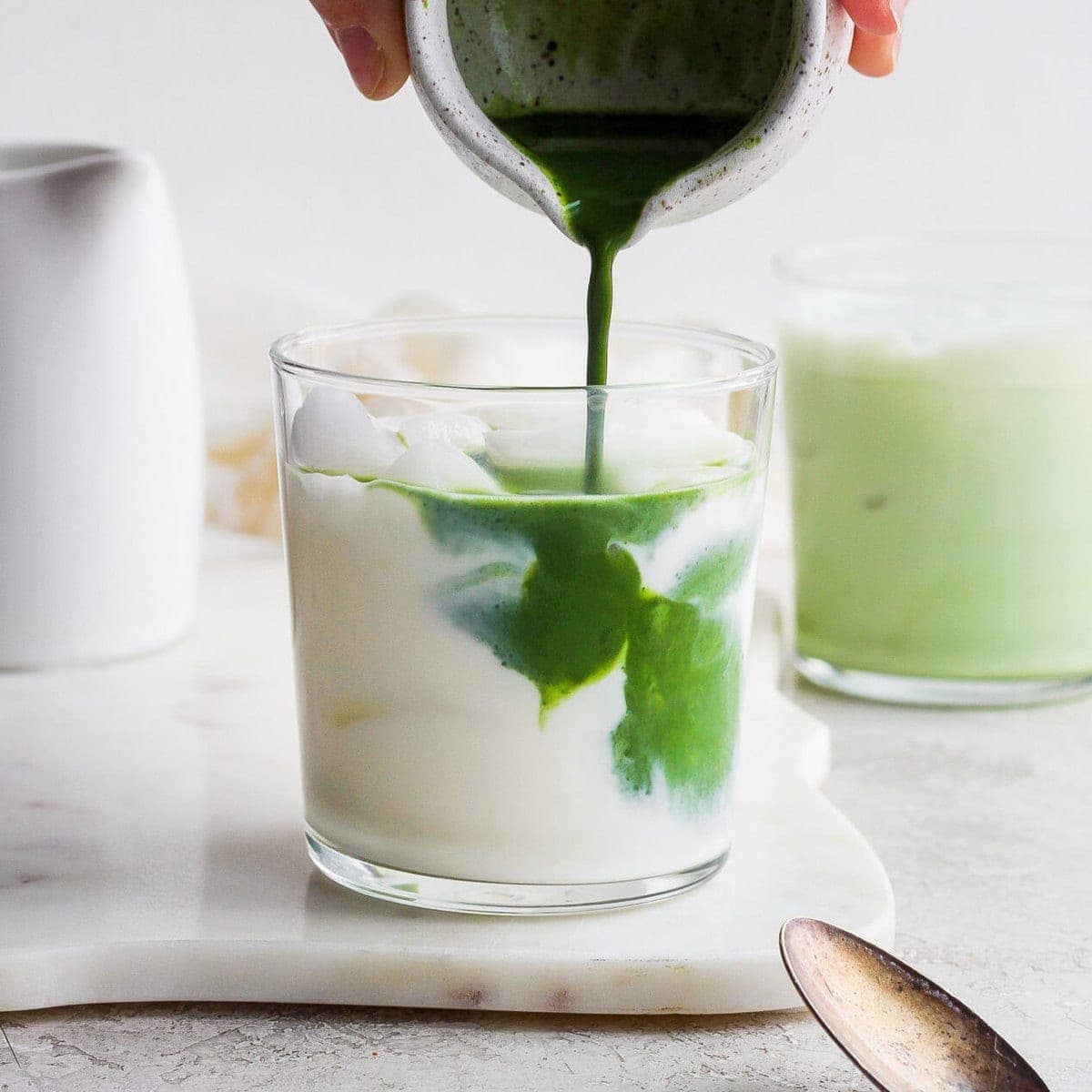 Matcha Green Tea Latte (only 3-ingredients!)