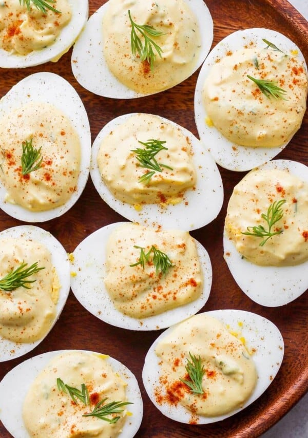 deviled eggs on plate