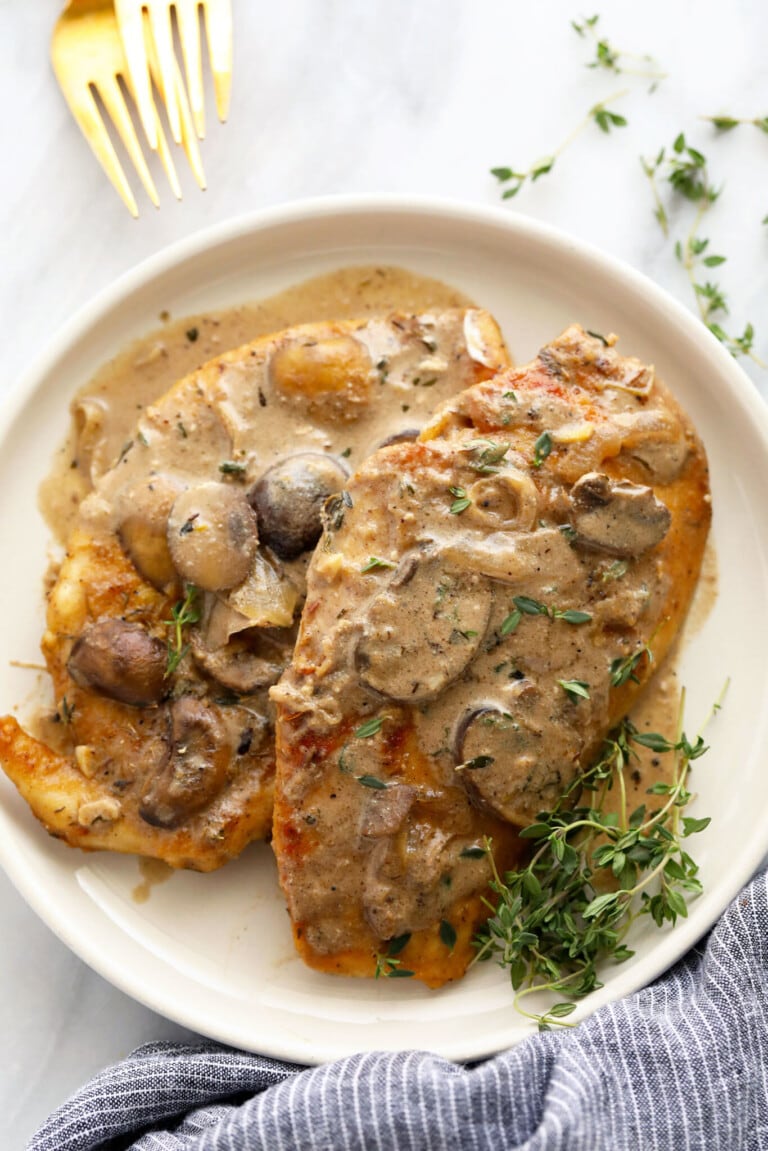 Chicken Marsala (30-min. meal!) - Fit Foodie Finds