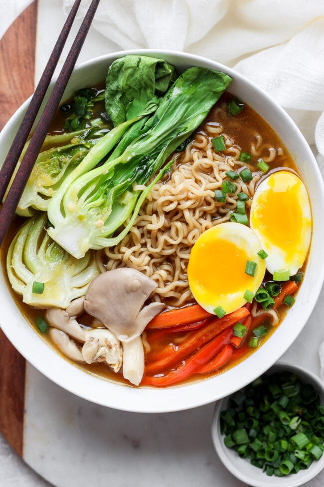 Ramen Recipe (Made with Black Tea + Ginger Broth!) - Fit Foodie Finds