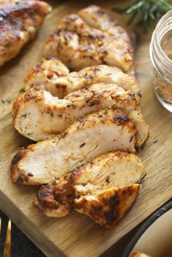 chicken on cutting board