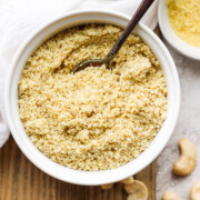 Vegan Parmesan Cheese (5 Ingredients!) - Fit Foodie Finds