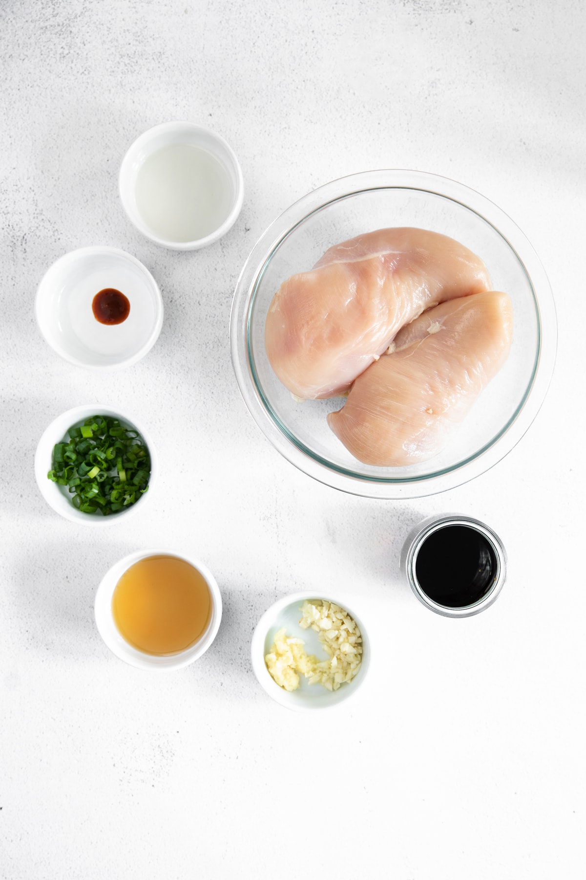 teriyaki chicken ingredients on countertop