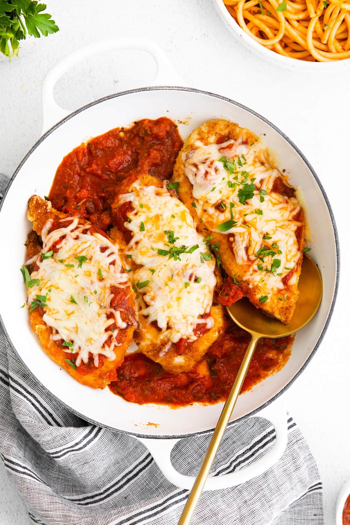 Easy Baked Chicken Parmesan - Fit Foodie Finds