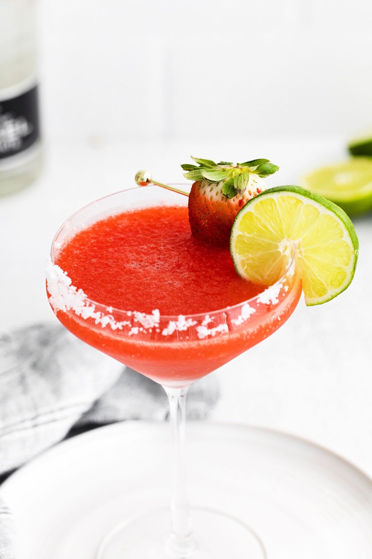 frozen margarita with salted rim