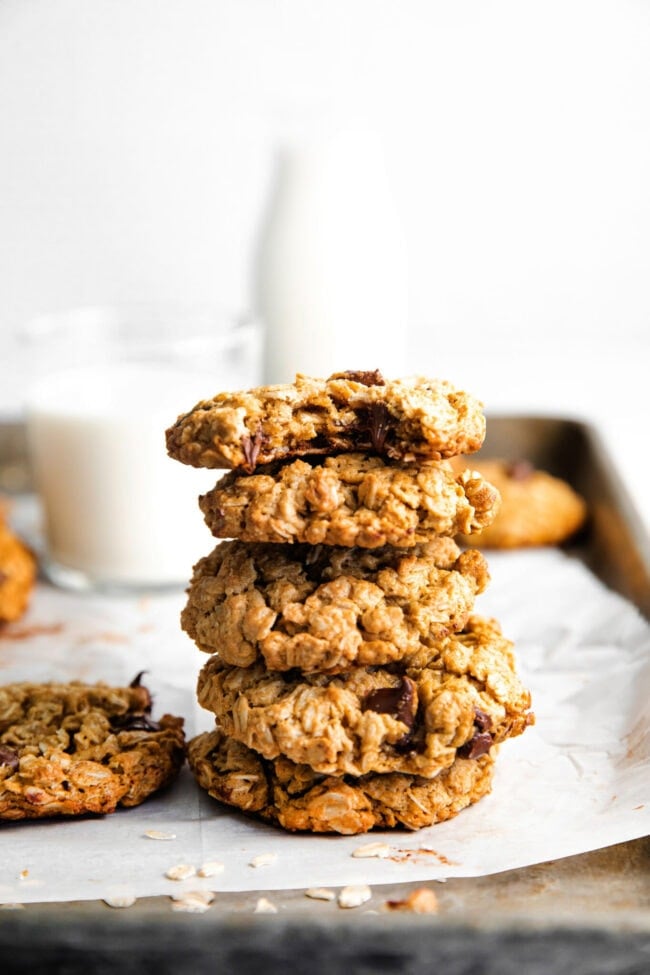 Chewy Peanut Butter Oatmeal Cookies - Fit Foodie Finds