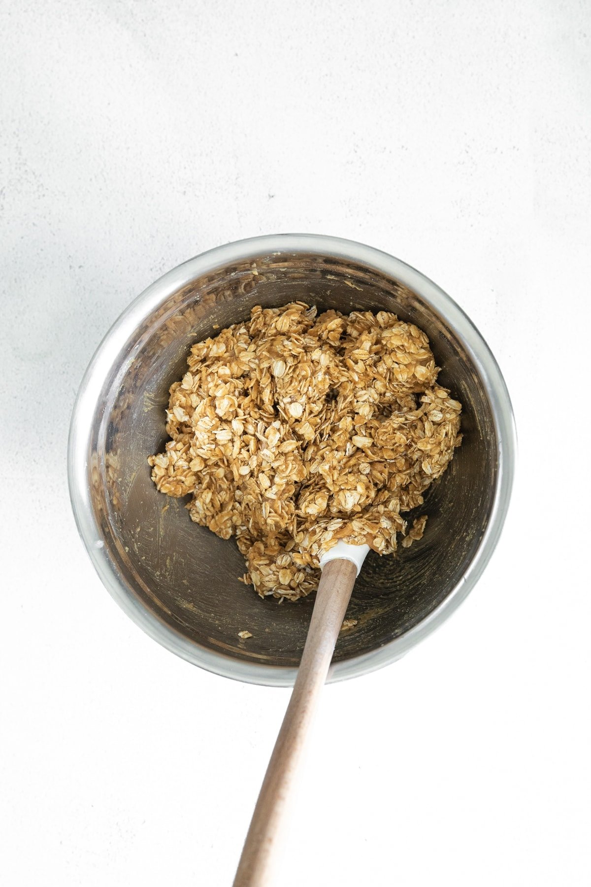 oatmeal cookie batter in bowl