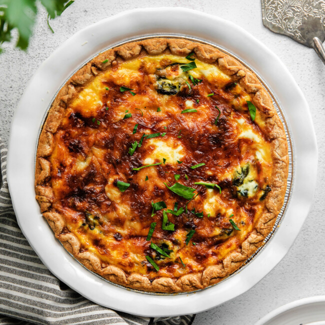 Easy Spinach Quiche (ready in under 1 hour!) - Fit Foodie Finds