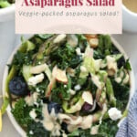 Asparagus salad in a salad bowl.