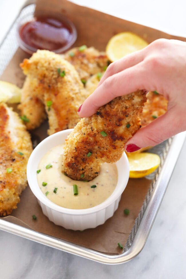 The BEST Crispy Baked Chicken Tenders - Fit Foodie Finds