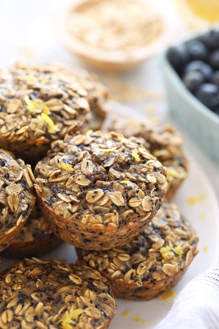 oatmeal muffin cups on plate