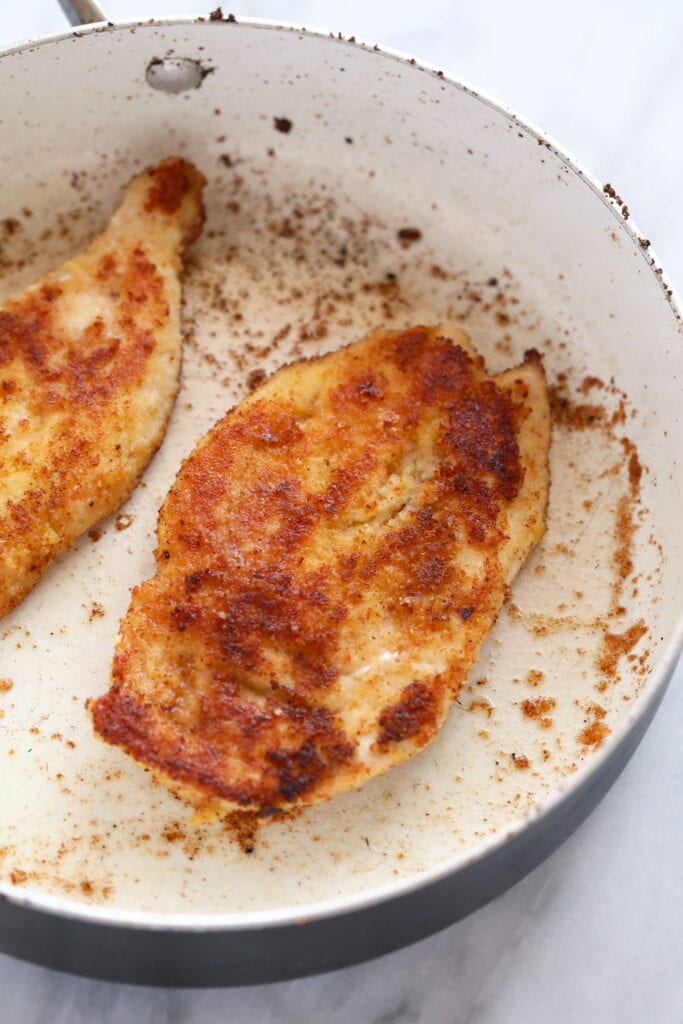 pan frying parmesan crusted chicken 