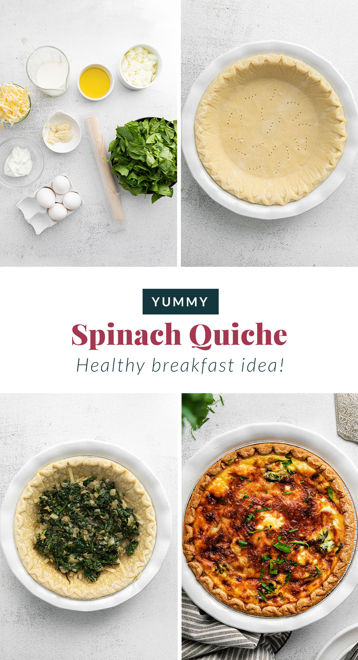 Easy Spinach Quiche (ready in under 1 hour!) - Fit Foodie Finds