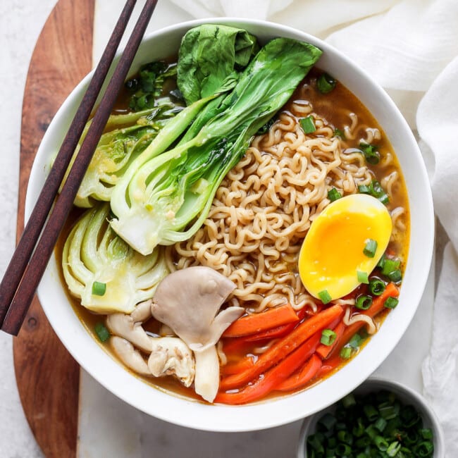 Ramen Recipe (Made with Black Tea + Ginger Broth!) - Fit Foodie Finds
