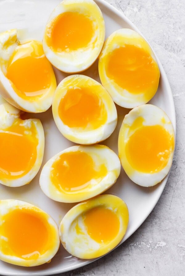 Ramen Eggs on a plate