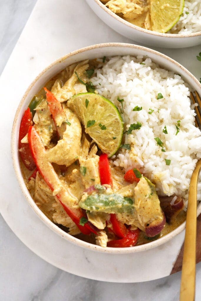 Slow cooker cheap chicken green curry