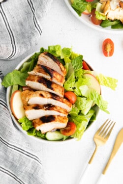 Grilled Buffalo Chicken Salad (healthy salad!) - Fit Foodie Finds
