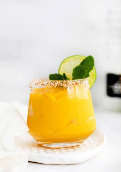 mango margarita in glass
