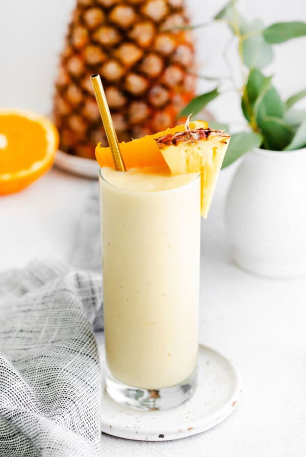 pineapple smoothie in glass