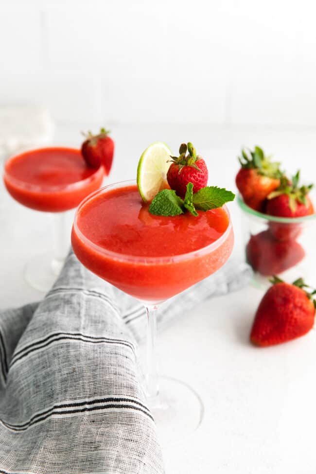 Easy Strawberry Daiquiri Recipe Fit Foodie Finds