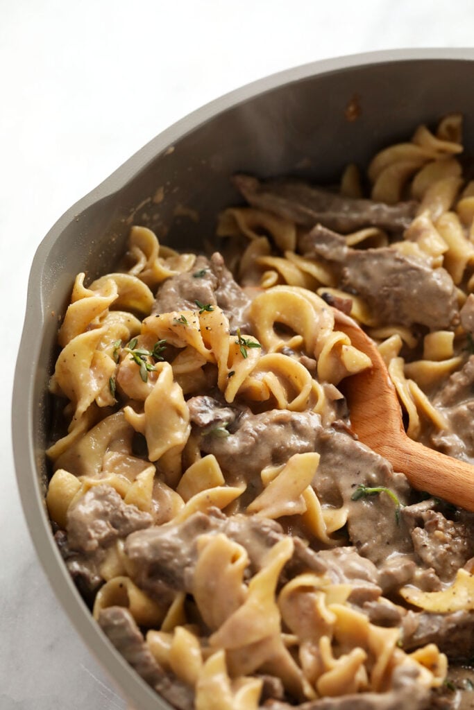 Easy Beef Stroganoff Ready In 30 Minutes Fit Foodie Finds