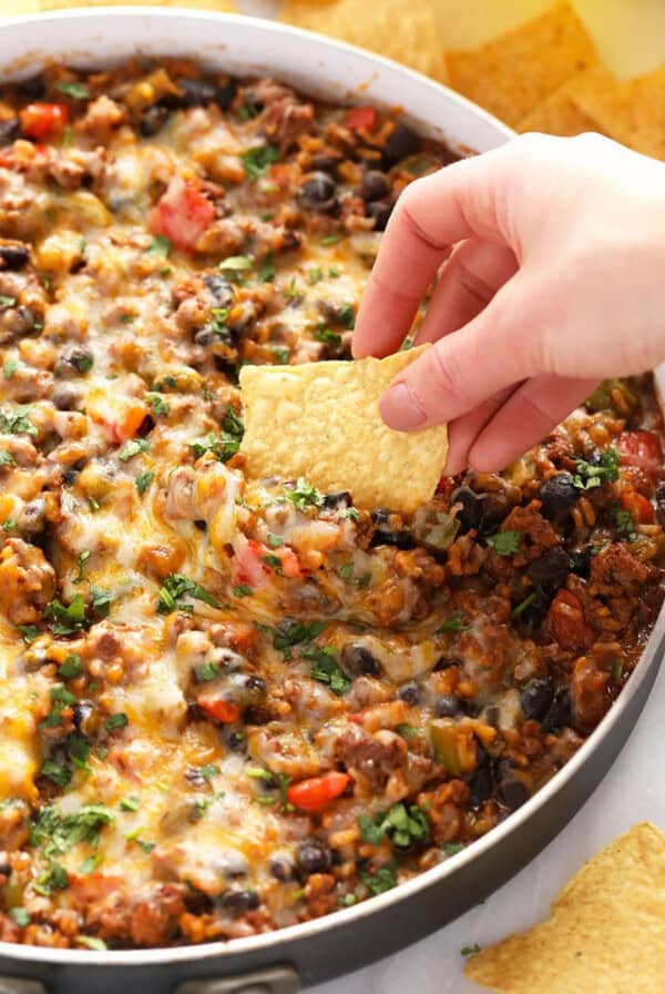 beef skillet in frying pan