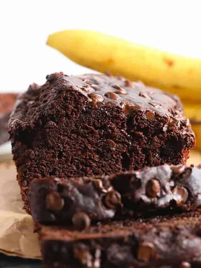 Chocolate chocolate chip banana bread