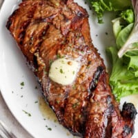 steak on plate