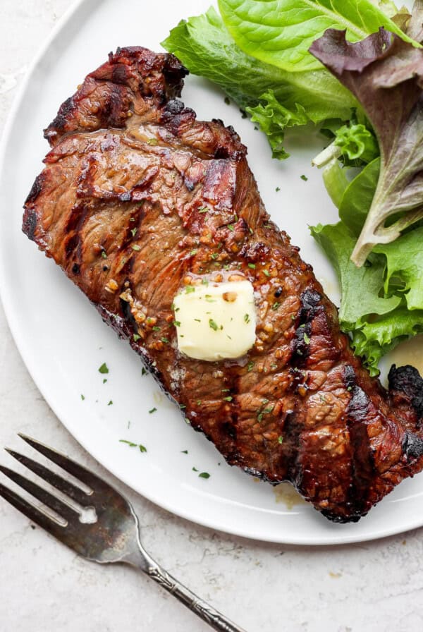 grilled steak on plate