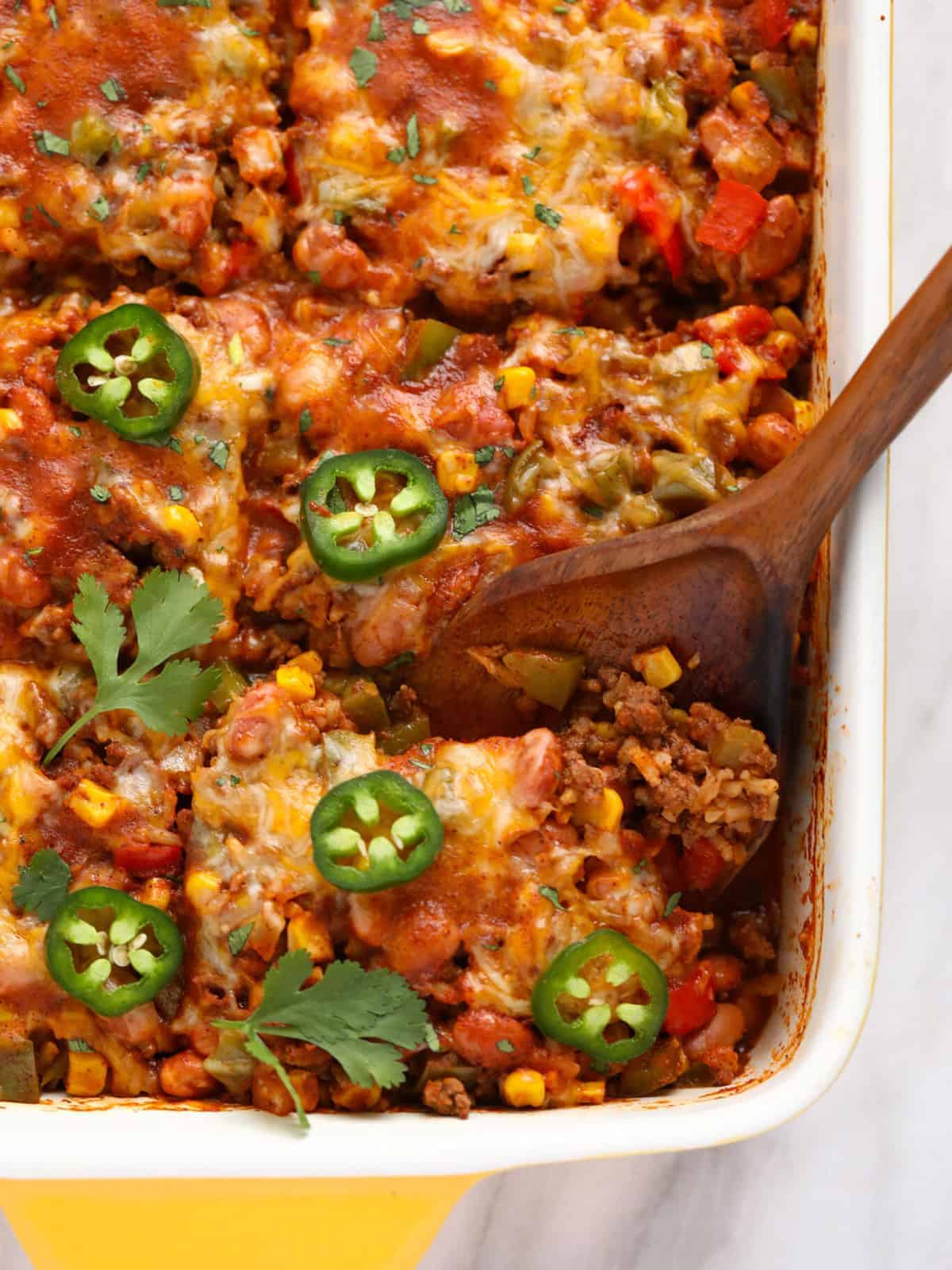 Mexican Casserole with Ground Beef - Fit Foodie Finds
