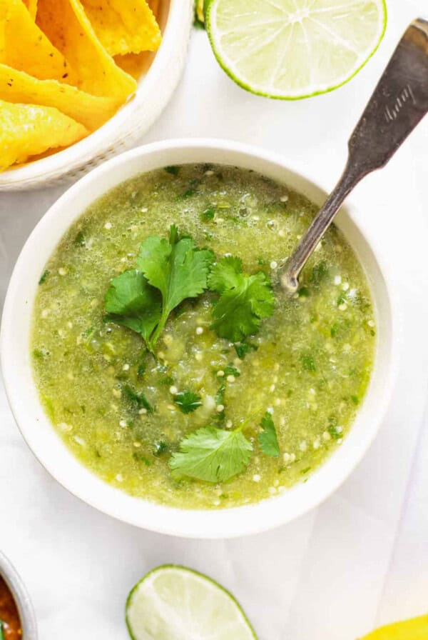 salsa verde in bowl