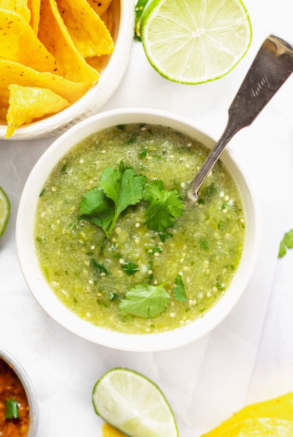 salsa verde in bowl