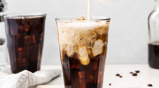 Cold brew coffee with cream