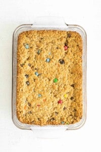 monster bars in pan.