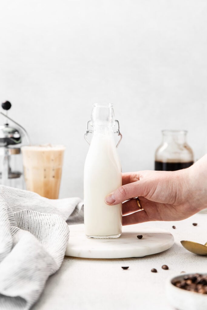 vanilla sweet cream cold foam in bottle.