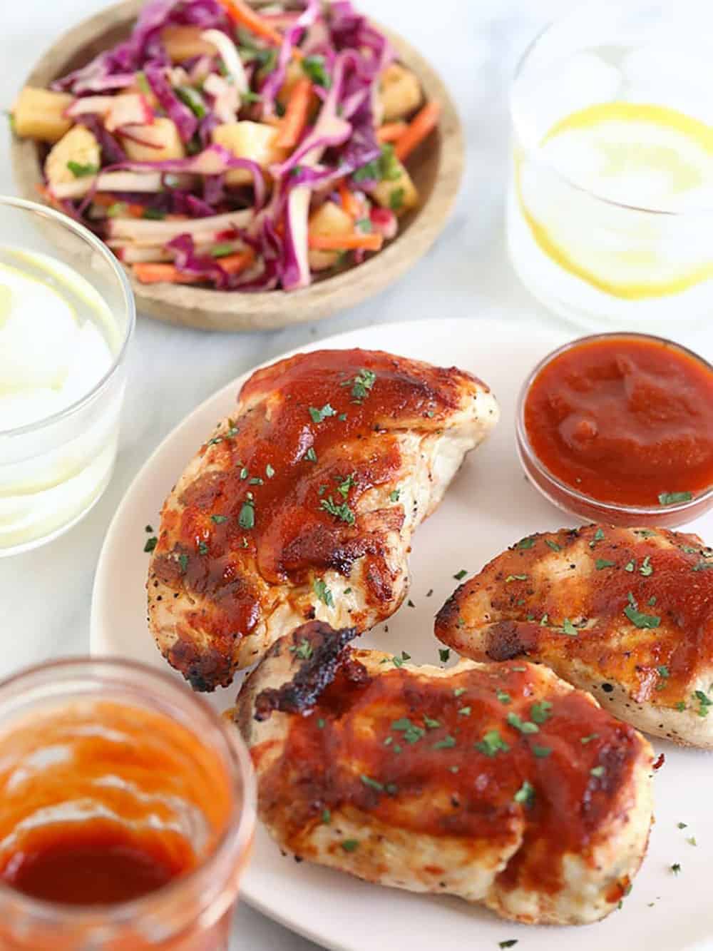 Grilled BBQ Chicken Breas - Fit Foodie Finds