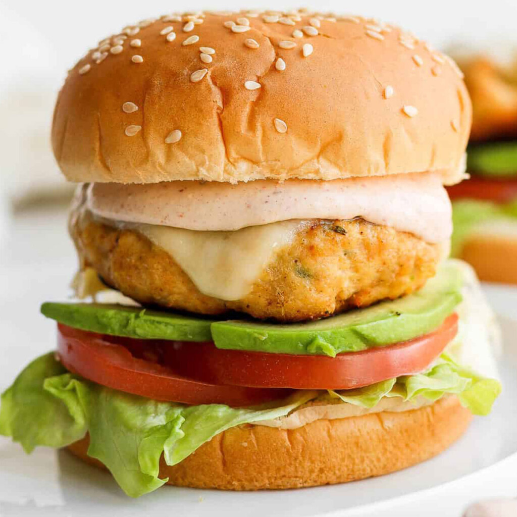 Simple Chicken Burgers (w/ secret burger sauce!) - Fit Foodie Finds