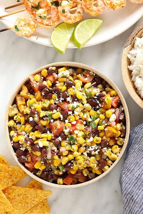 corn salad in bowl